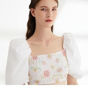 Zara puff sleeve crop top